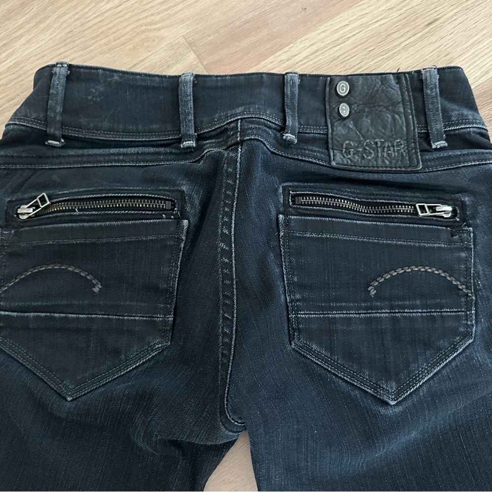 $$$ G-STAR RAW BLACK DENIM STRAIGHT JEANS, size 28 x 34, these are AWESOME